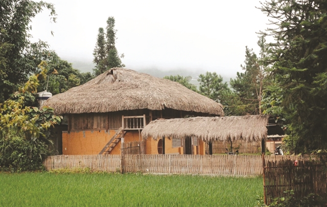 A rammed earth houses in Nam Dam village